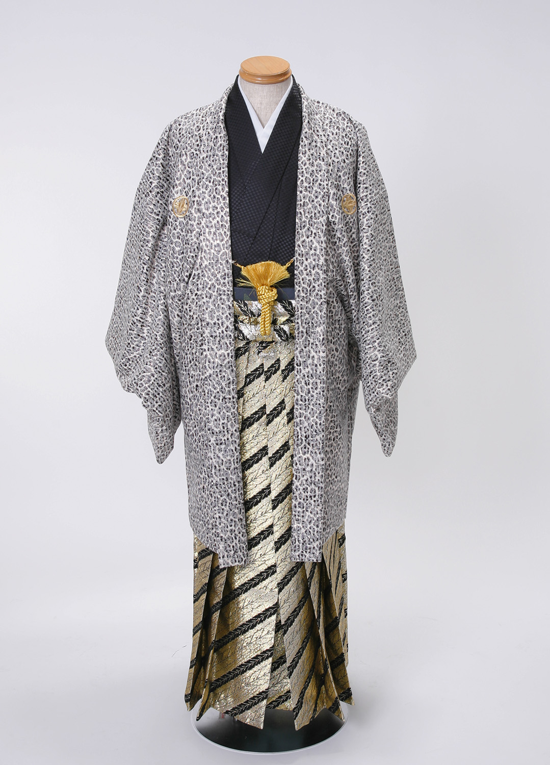 紋付袴：レオパード（ヒョウ柄）＜77,000円＞