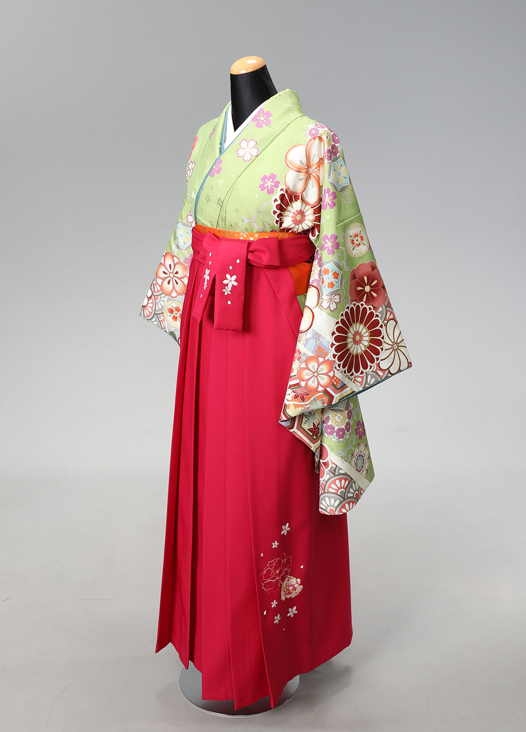 卒業袴：黄緑・ピンク・菊・梅