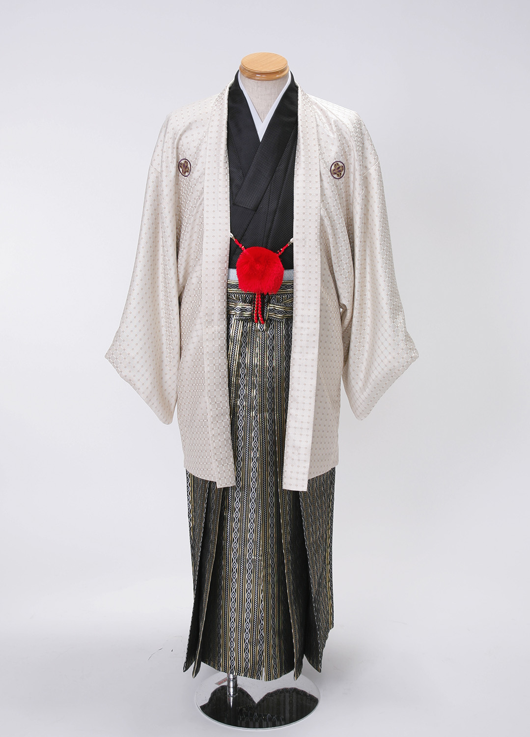 紋付袴：白・ドット＜77,000円＞