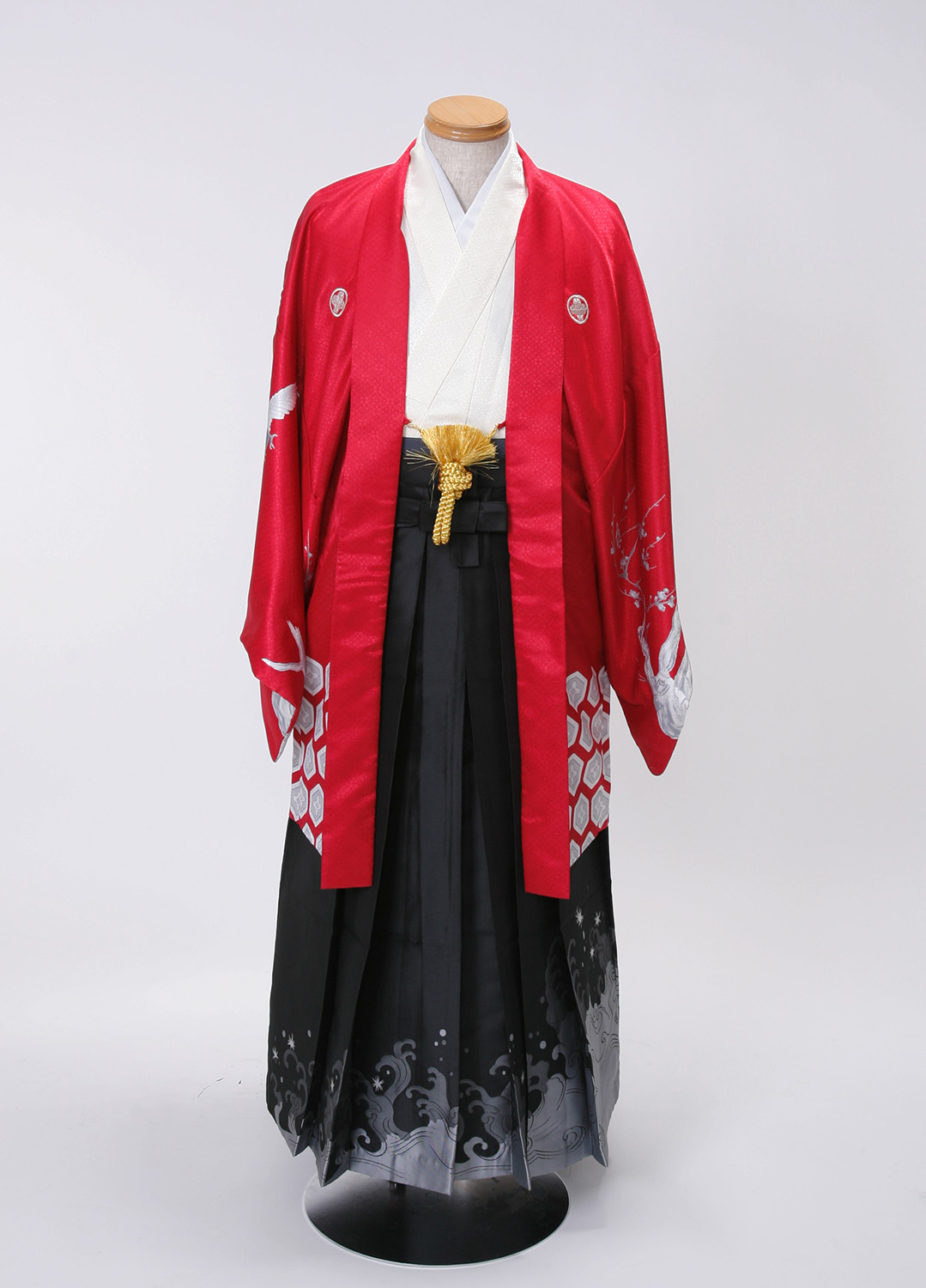 紋付袴：赤・梅・鷹＜77,000円＞