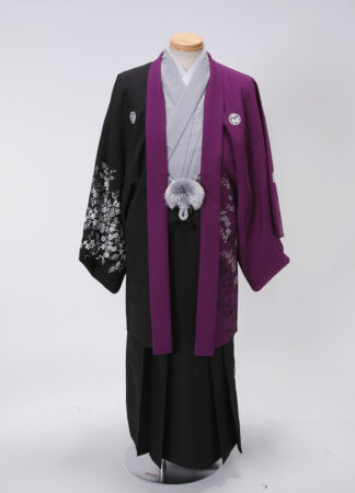 紋付袴：黒・紫・桜＜77,000円＞